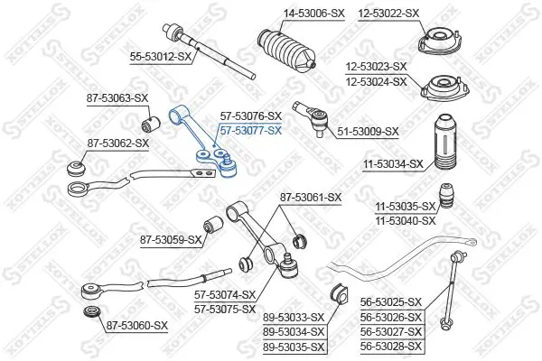 Handler.Part Track control arm Stellox 5753077SX 1