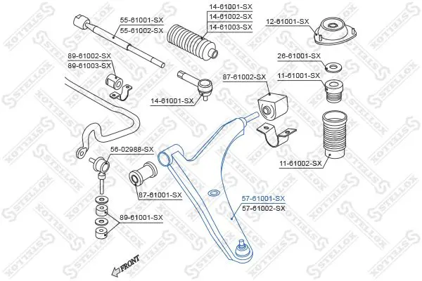 Handler.Part Track control arm Stellox 5761001SX 2