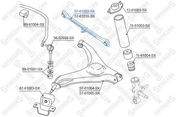 Handler.Part Rod/strut, wheel suspension Stellox 5761003SX 2