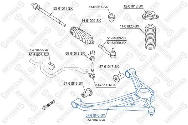 Handler.Part Track control arm Stellox 5761048SX 2