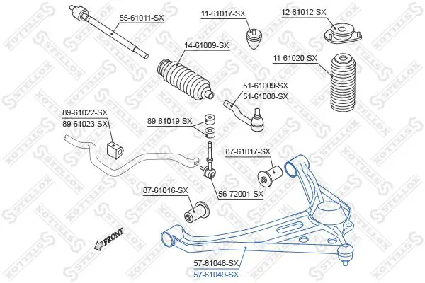 Handler.Part Track control arm Stellox 5761049SX 2