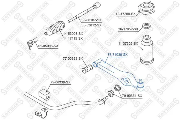 Handler.Part Track control arm Stellox 5771039SX 2