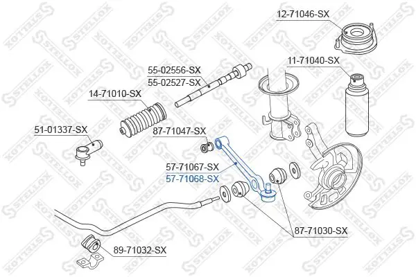 Handler.Part Track control arm Stellox 5771068SX 1