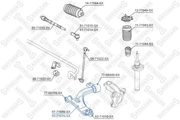 Handler.Part Track control arm Stellox 5771070SX 2