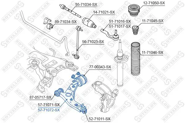 Handler.Part Track control arm Stellox 5771072SX 2