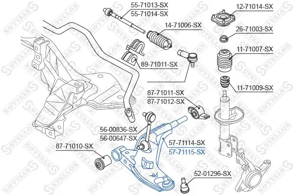 Handler.Part Track control arm Stellox 5771115SX 2