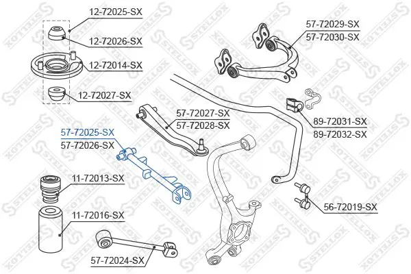 Handler.Part Rod/strut, wheel suspension Stellox 5772025SX 2