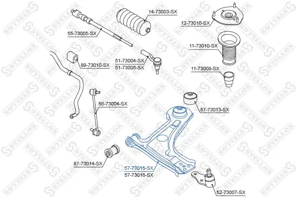 Handler.Part Track control arm Stellox 5773015SX 1