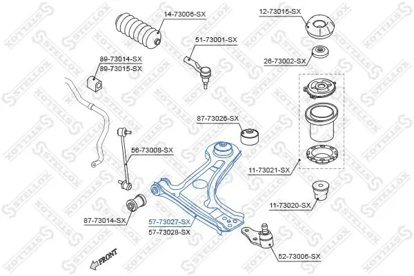 Handler.Part Track control arm Stellox 5773027SX 1