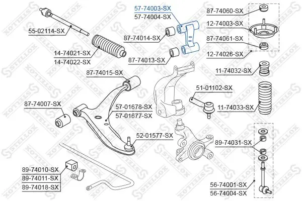 Handler.Part Rod/strut, wheel suspension Stellox 5774003SX 2