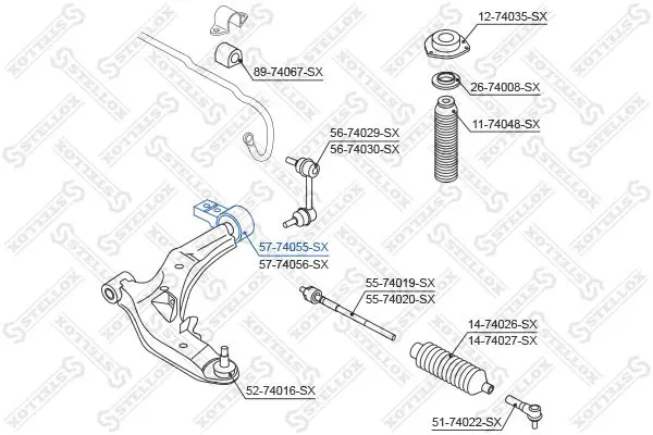 Handler.Part Track control arm Stellox 5774055SX 1