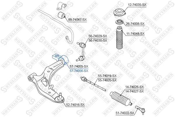 Handler.Part Track control arm Stellox 5774056SX 1