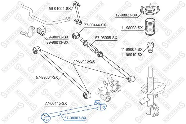 Handler.Part Rod/strut, wheel suspension Stellox 5798003SX 2