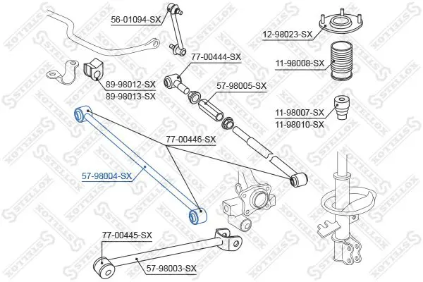 Handler.Part Rod/strut, wheel suspension Stellox 5798004SX 2