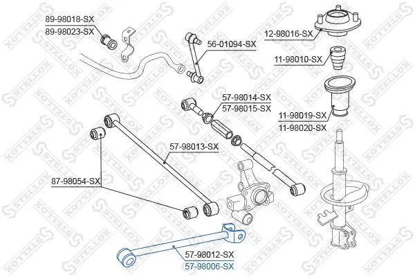 Handler.Part Rod/strut, wheel suspension Stellox 5798006SX 2