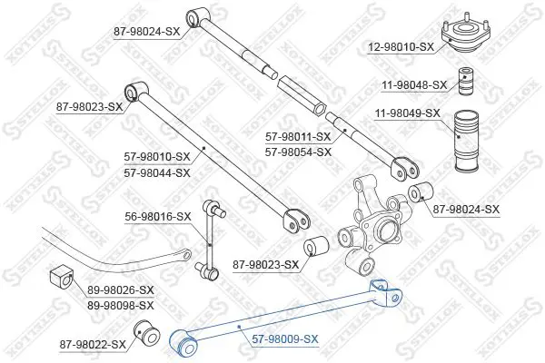 Handler.Part Rod/strut, wheel suspension Stellox 5798009SX 2