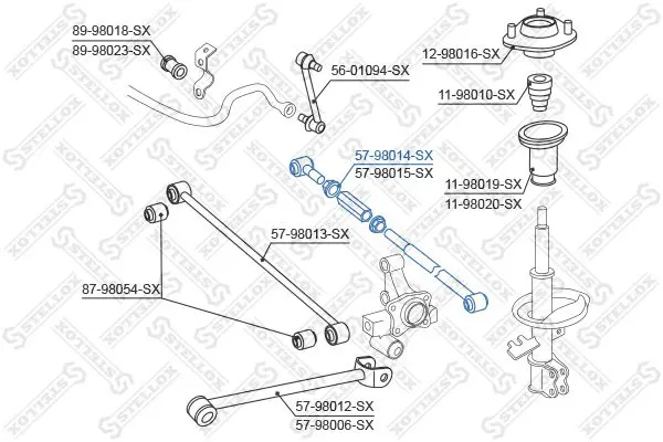 Handler.Part Rod/strut, wheel suspension Stellox 5798014SX 2