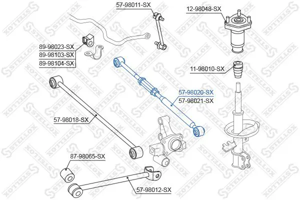 Handler.Part Rod/strut, wheel suspension Stellox 5798020SX 2