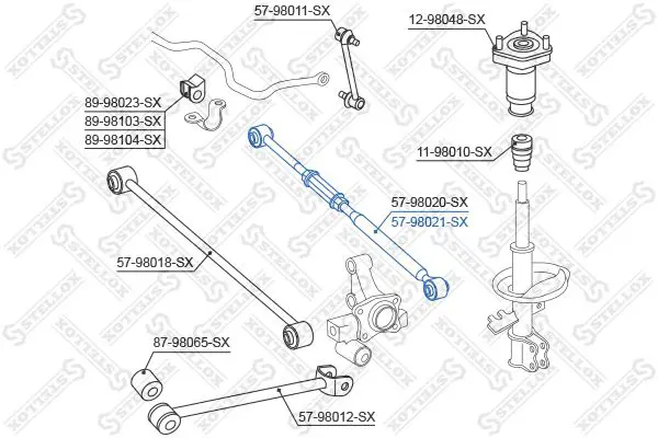 Handler.Part Rod/strut, wheel suspension Stellox 5798021SX 2