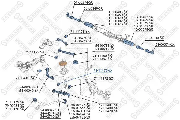 Handler.Part Control arm-/trailing arm bush Stellox 7111173SX 2