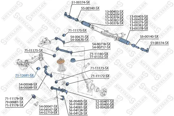 Handler.Part Control arm-/trailing arm bush Stellox 7112681SX 2