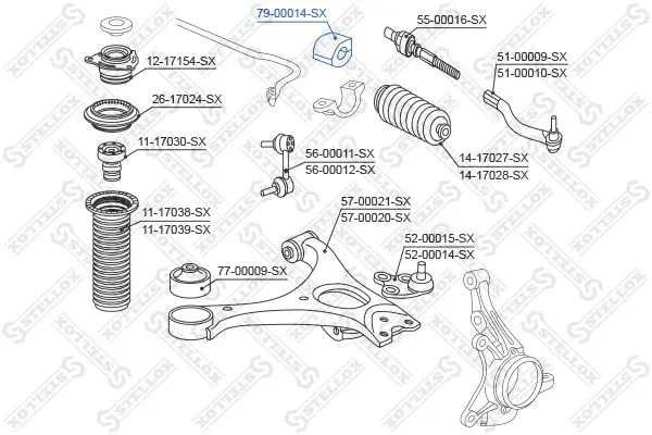 Handler.Part Stabiliser mounting Stellox 7900014SX 2