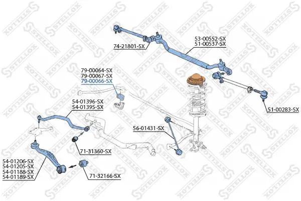 Handler.Part Stabiliser mounting Stellox 7900066SX 2