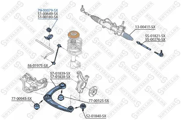 Handler.Part Stabiliser mounting Stellox 7900079SX 1