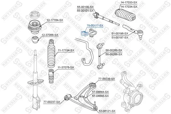 Handler.Part Stabiliser mounting Stellox 7900117SX 2