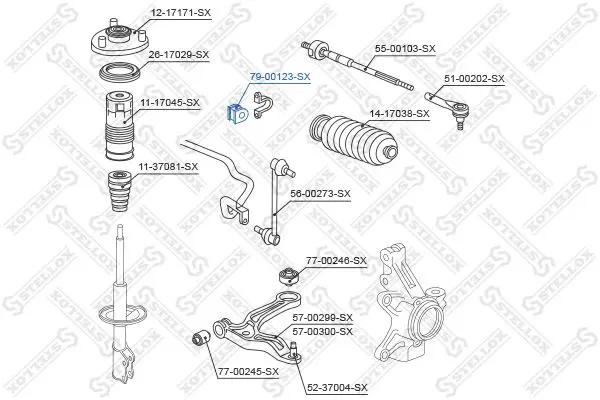 Handler.Part Stabiliser mounting Stellox 7900123SX 2