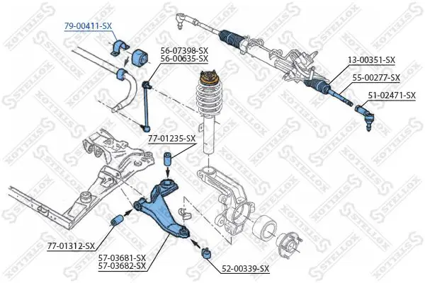 Handler.Part Stabiliser mounting Stellox 7900411SX 2