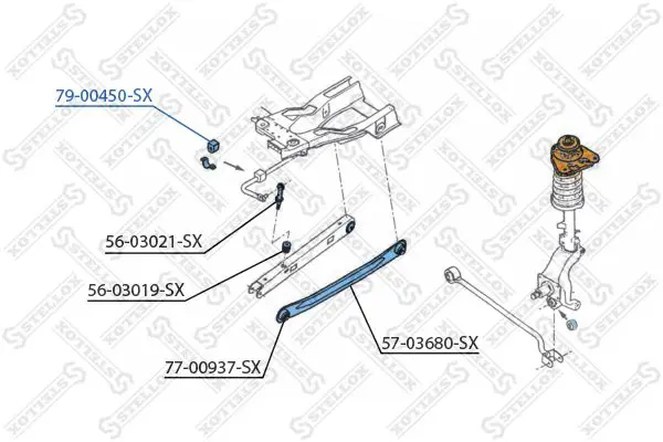 Handler.Part Stabiliser mounting Stellox 7900450SX 2