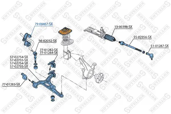 Handler.Part Stabiliser mounting Stellox 7900467SX 2