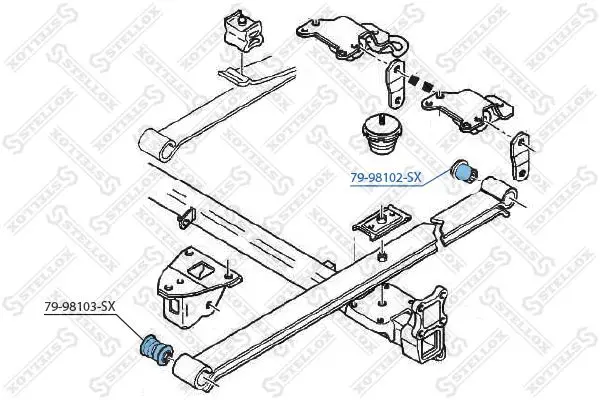 Handler.Part Bush, shock absorber Stellox 7998102SX 2