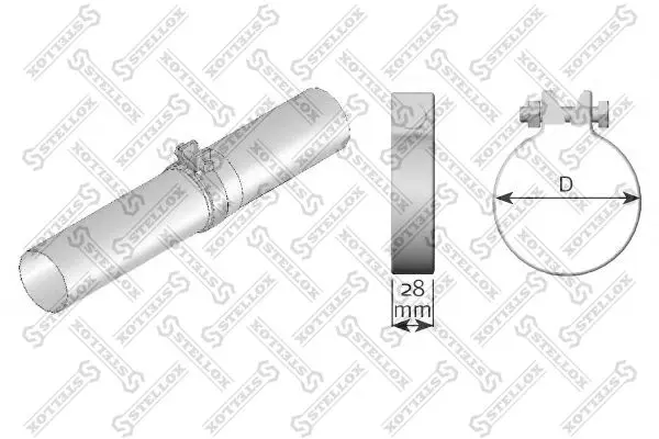 Handler.Part Pipe connector, exhaust system Stellox 8201071SX 1