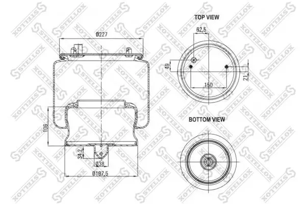 Handler.Part Boot, air suspension Stellox 8400138SX 1