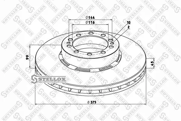 Handler.Part Brake disc Stellox 8500704SX 1