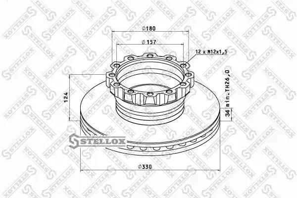 Handler.Part Brake disc Stellox 8500711SX 1