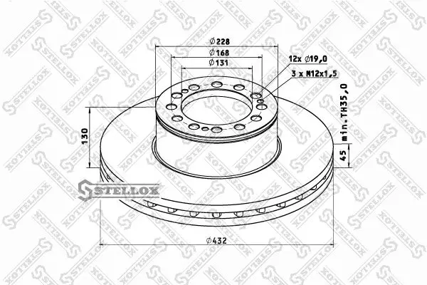 Handler.Part Brake disc Stellox 8500714SX 1