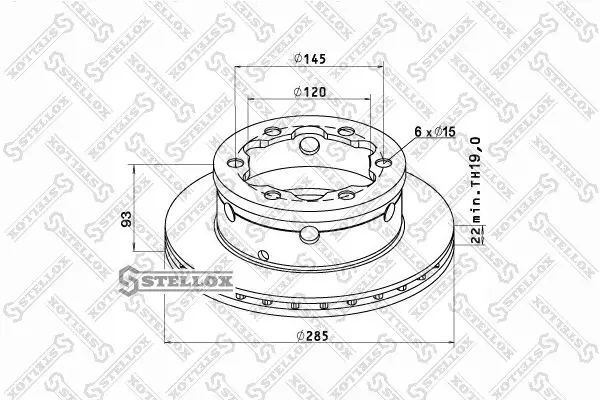 Handler.Part Brake disc Stellox 8500721SX 1