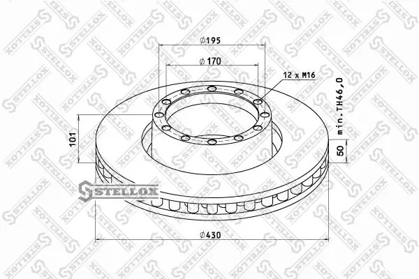 Handler.Part Brake disc Stellox 8500741SX 1