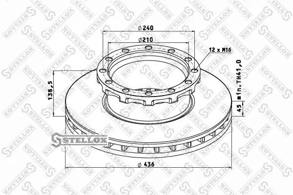 Handler.Part Brake disc Stellox 8500743SX 1