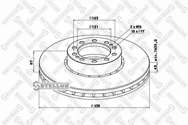 Handler.Part Brake disc Stellox 8500747SX 1