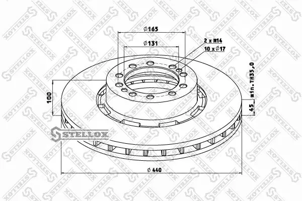 Handler.Part Brake disc Stellox 8500748SX 1