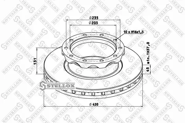 Handler.Part Brake disc Stellox 8500752SX 1