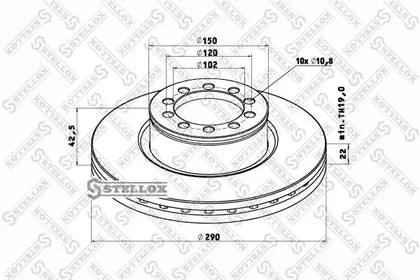 Handler.Part Brake disc Stellox 8500766SX 1