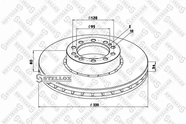 Handler.Part Brake disc Stellox 8500777SX 1