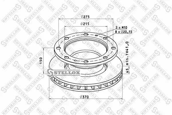 Handler.Part Brake disc Stellox 8500781SX 1