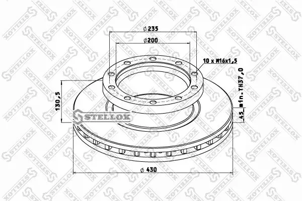 Handler.Part Brake disc Stellox 8500790SX 1