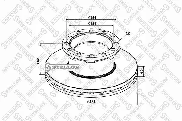 Handler.Part Brake disc Stellox 8500792SX 1